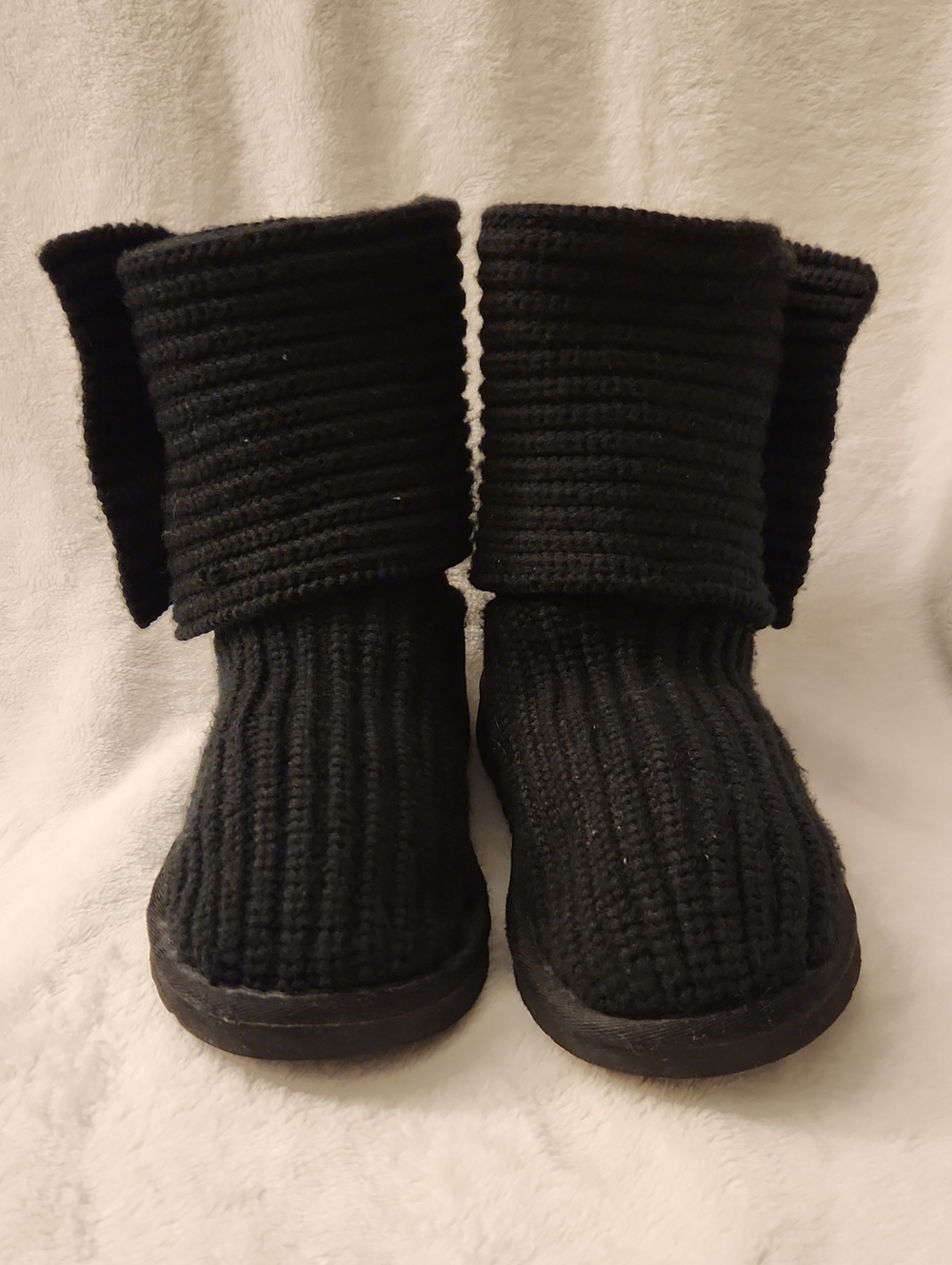 UGG Black Knit Ankle Booties